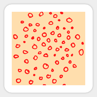 Abstract boho red bubble pattern Sticker